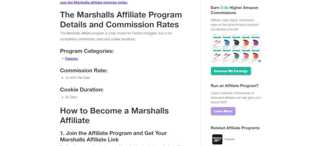 How to Earn Money Online with the Marshalls Affiliate Program Using Instagram